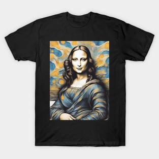 Mona Lisa in the style of Van Gogh T-Shirt